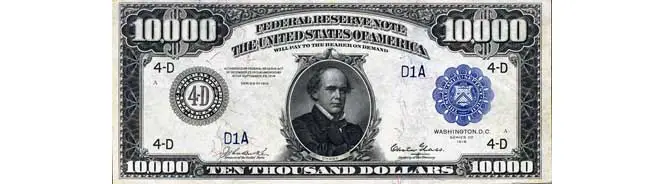 $10000 Federal Reserve Note 1918 Series