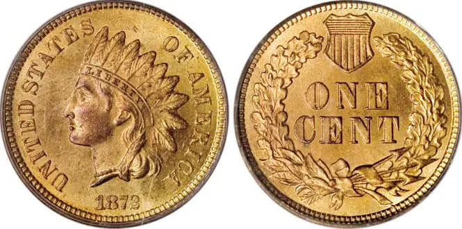 1872 Indian Head Penny MS66RD