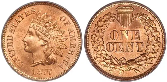 1877 Mint State 66 Red