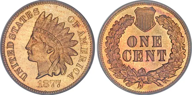 1877 Indian Head Penny PR67RD