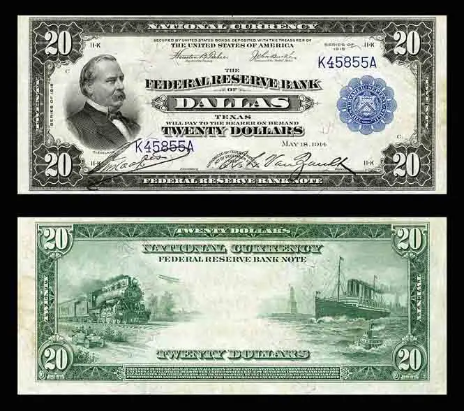 1915 Twenty Dollar Bill Fr-828