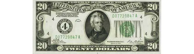 1928 series $20 Bill