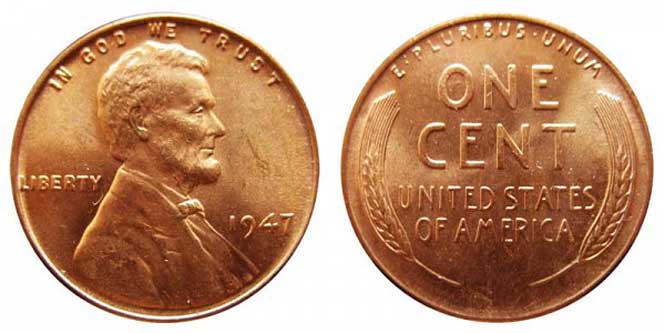 1947 Lincoln Wheat Bronze