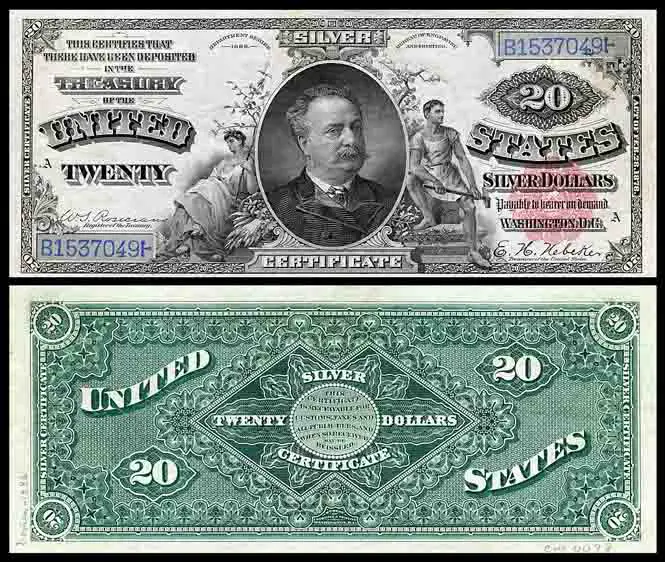 1886 Twenty Dollar Silver Certificate Fr-312