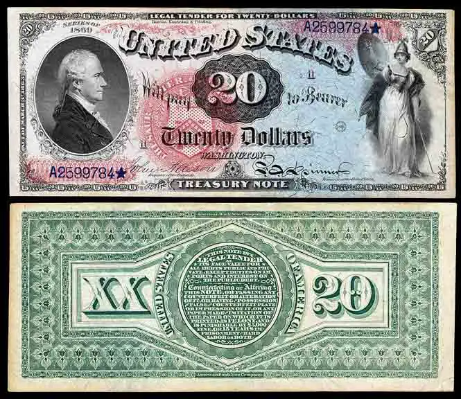 1869 $20 US Note Fr-127