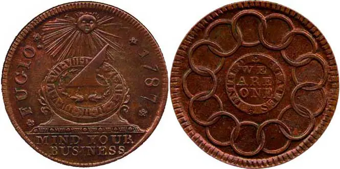 Fugio Cent - Reverse and Obverse