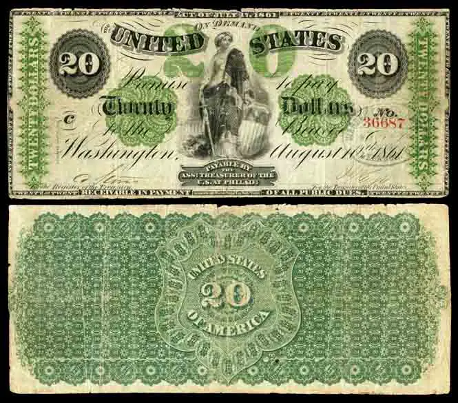 1861 $20 Demand Note Fr-12
